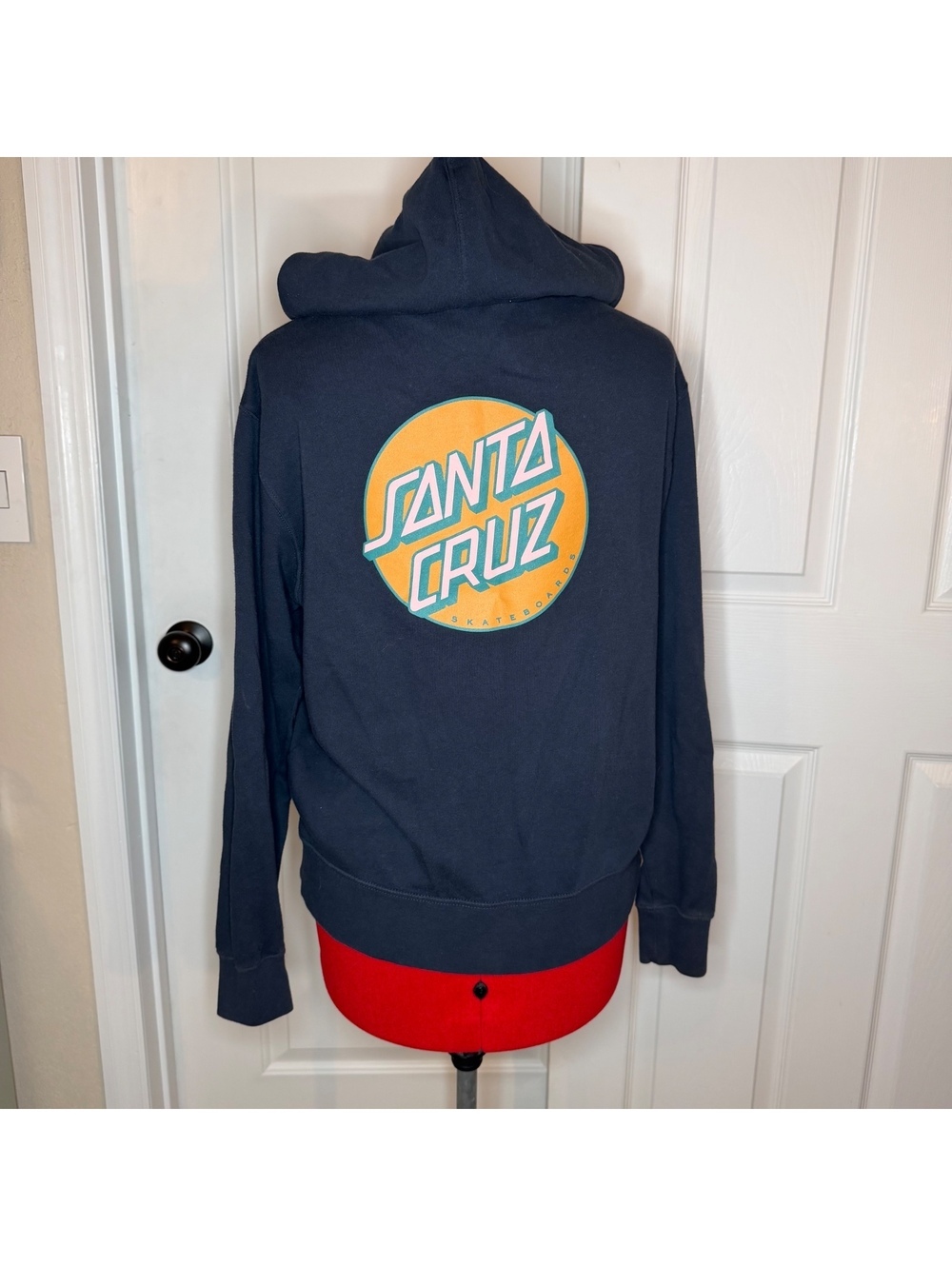 Santa Cruz Skateboards Full Zip Navy Blur Hoodie Men’s M